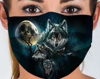 Grey Wolf Mask Etsy