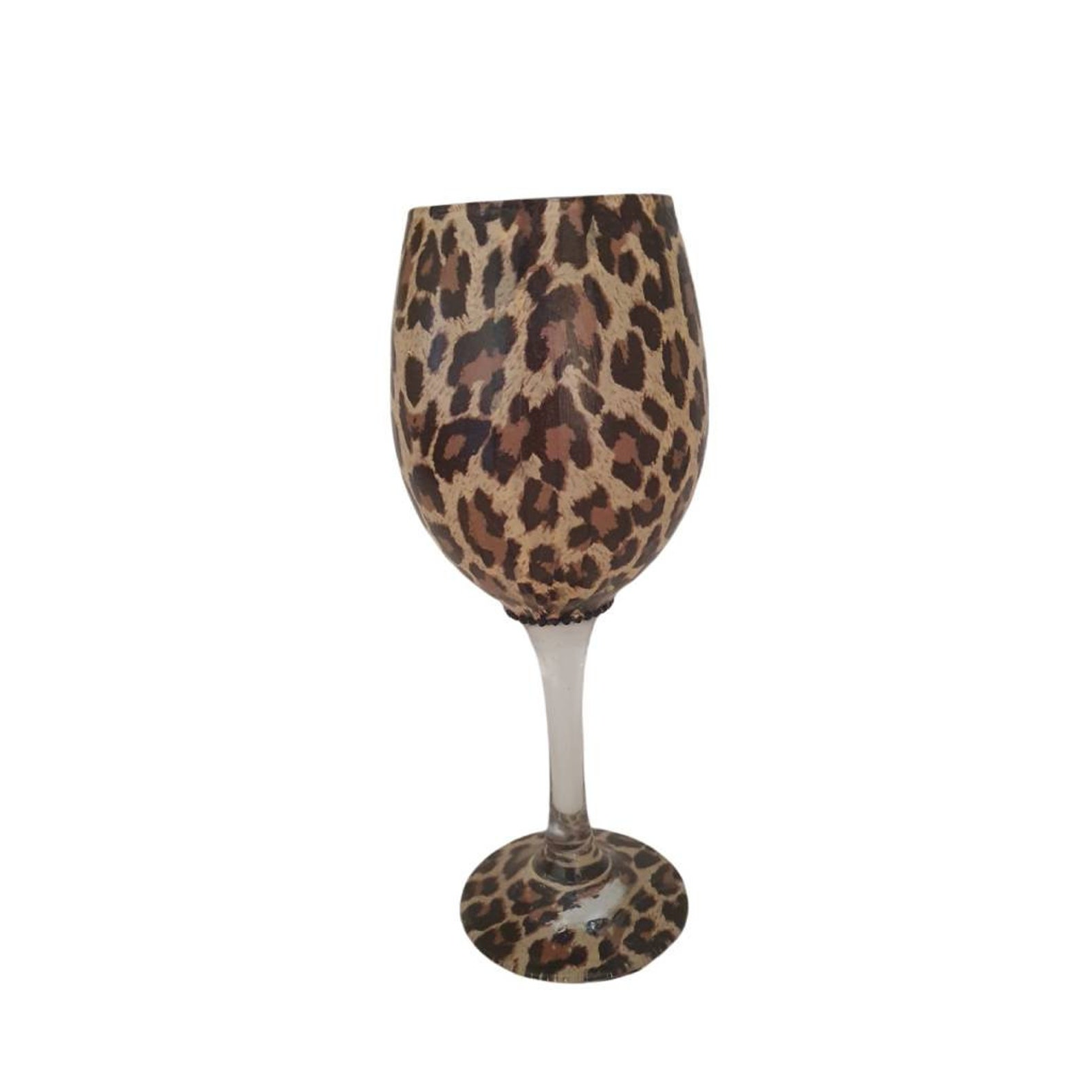 Leopard Print Wine Glasses Glitter Glass Animal Print Etsy