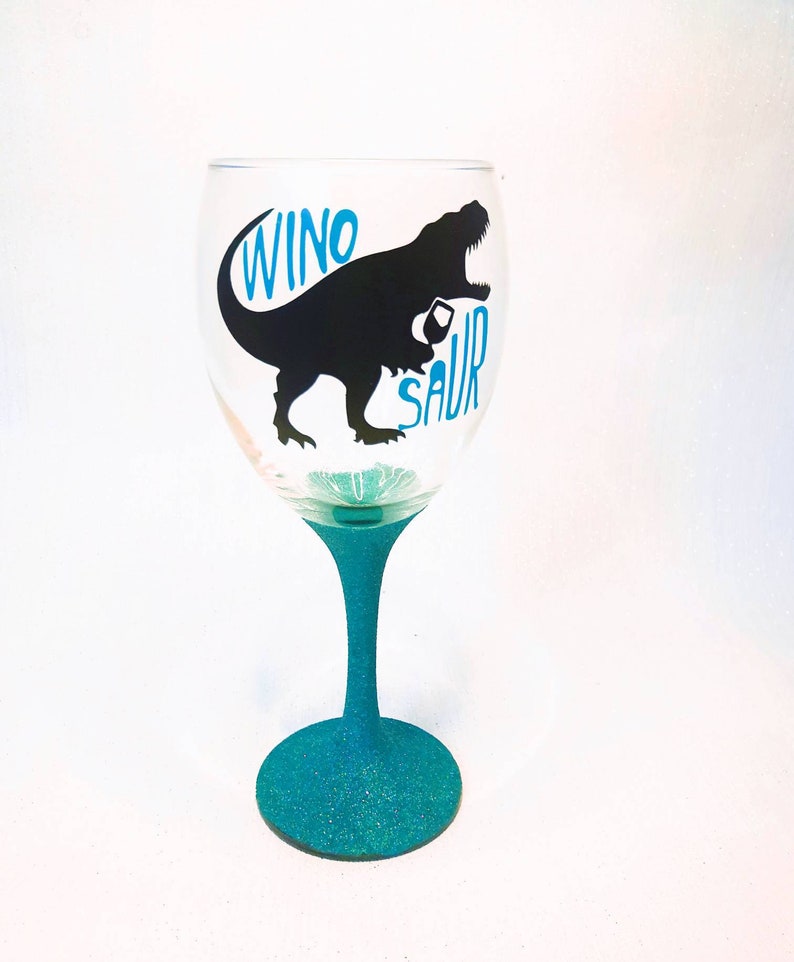 Dinosaur Glitter Wine Glasses Winosaur Wine Glass Humorous - Etsy UK
