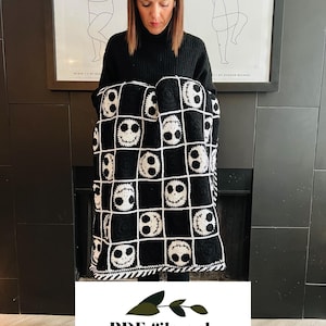 WZÓR SZYDEŁKOWY | Koc FULL Jack Skellington Grandma Square Wzór tylko na koc