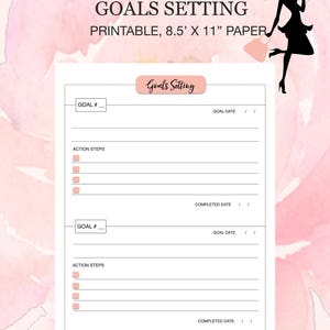 Goal Setting Printable - Etsy