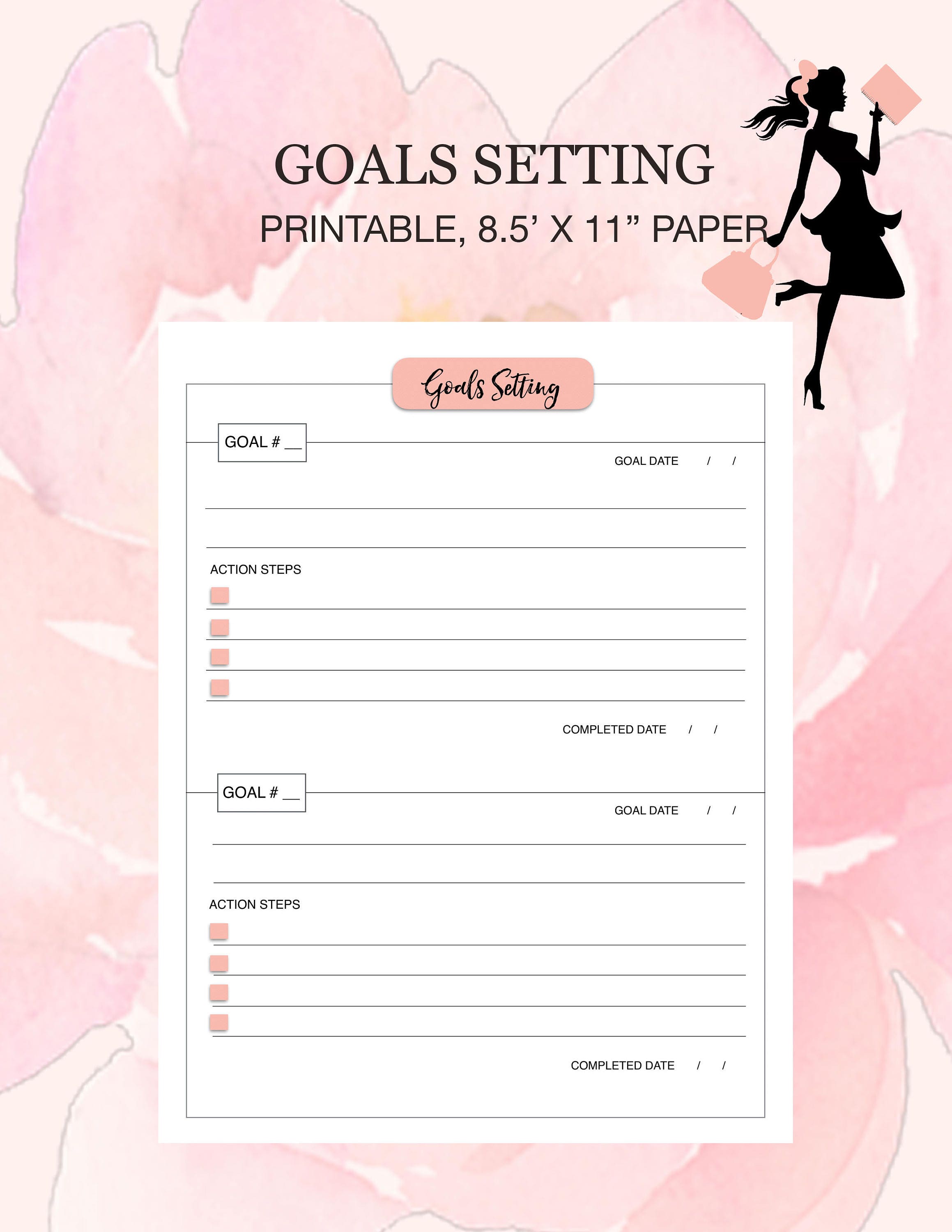 Goal Setting Printable - Etsy