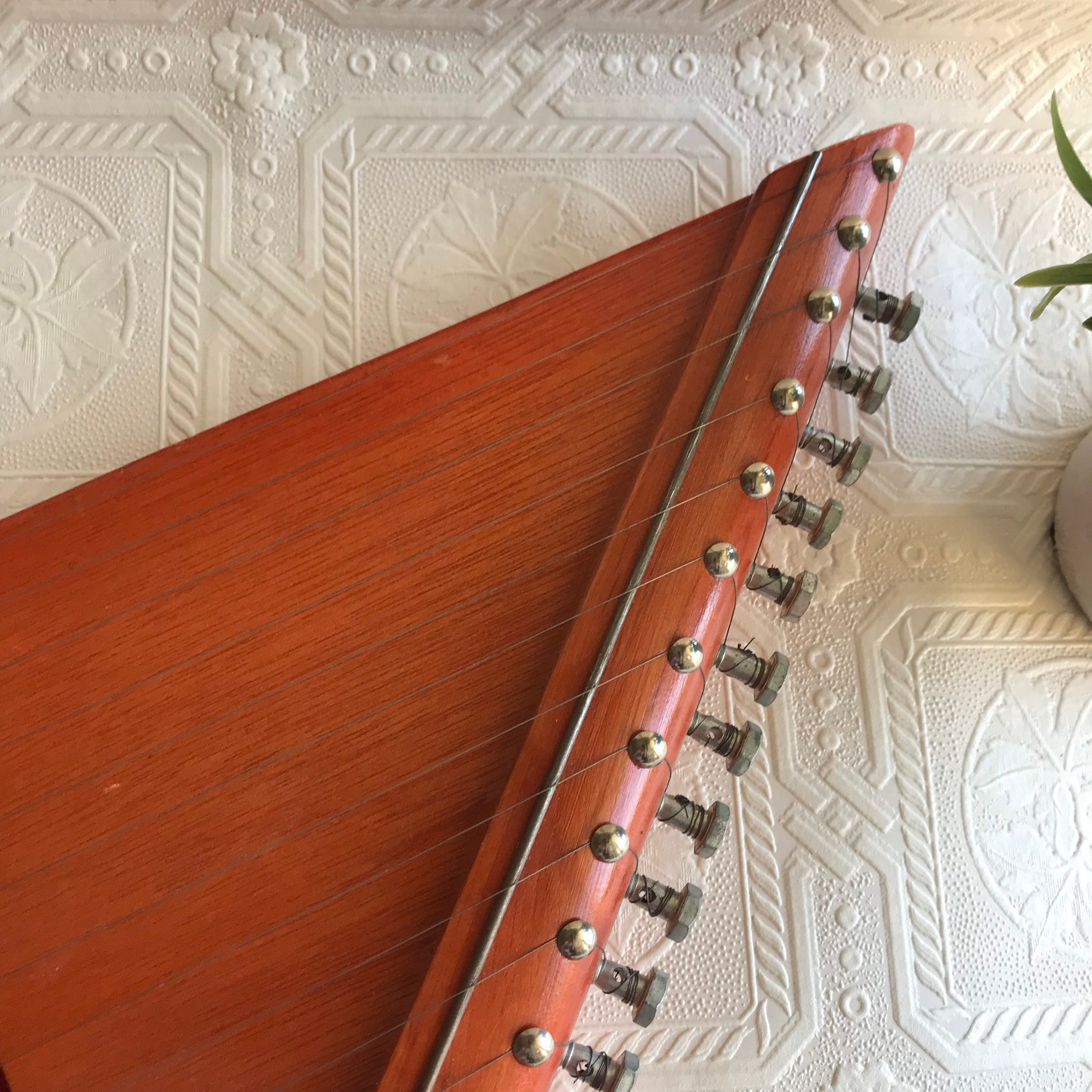 15 String Wooden Zither With Metal Tuning Knobs and Fret Etsy