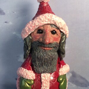 OOAK Lightbulb Santa Claus Art Figure