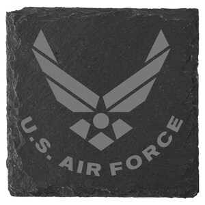 Usaf Coasters Military Slate Coaster With Case All Custom Made NEW (pick 4 and Get ...