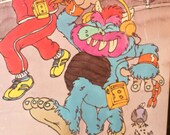 My Pet Monster (1986) Puzzle Wearing a Walkman Vintage 1980s Jogging Suit Monster Vintage 1980s