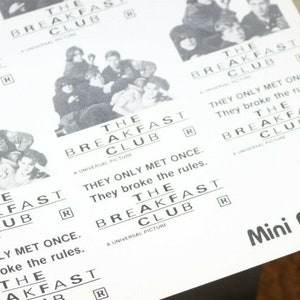 The Breakfast Club (1985) Movie Mini Ad Sheet Vintage 80s Advertising Poster Anthony Michael Hall Judd Nelson Molly Ringwald Ally Sheedy