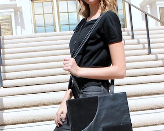 e MOMA Purse by GOTTFRIED HONEGGER Art Vintage 1980s Bag Abstract-Art Leather Museum of Modern Art