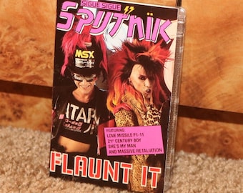 Sigue Sigue Sputnik (1986) Flaunt It New Wave Punk Rock Dance Pop Synth Electro former Generation X bassist Tony James Vintage 1980s