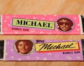 Michael Jackson Bubble Gum (2 sticks) Vintage 1980s Unused Made by Topps Cards
