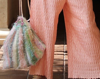Fuzzy PURSE Disco New Wave Vintage 80s 90s Hand Bag for Music Festivals Festival or Beach