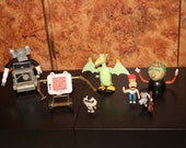 PEE WEE Herman Toys (1988) For Playhouse Set Conky Pterri Randy Globey Magic Screen