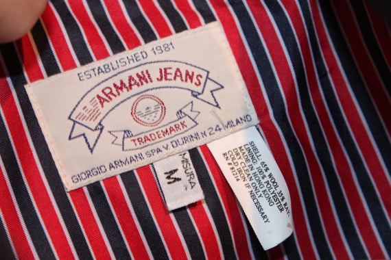 armani jeans established 1981 trademark