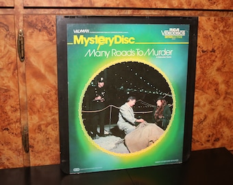 Many Roads To Murder CED (1983) Interactieve MYSTERY DISC VideoDisc VidMax-videogame Vintage jaren 80 capaciteit elektronische schijf