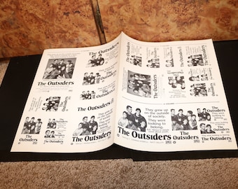 The Outsiders (1983) Movie Mini Ad Sheet Vintage Promo Poster Matt Dillon Ralph Macchio Patrick Swayze Rob Lowe Diane Lane Tom Cruise