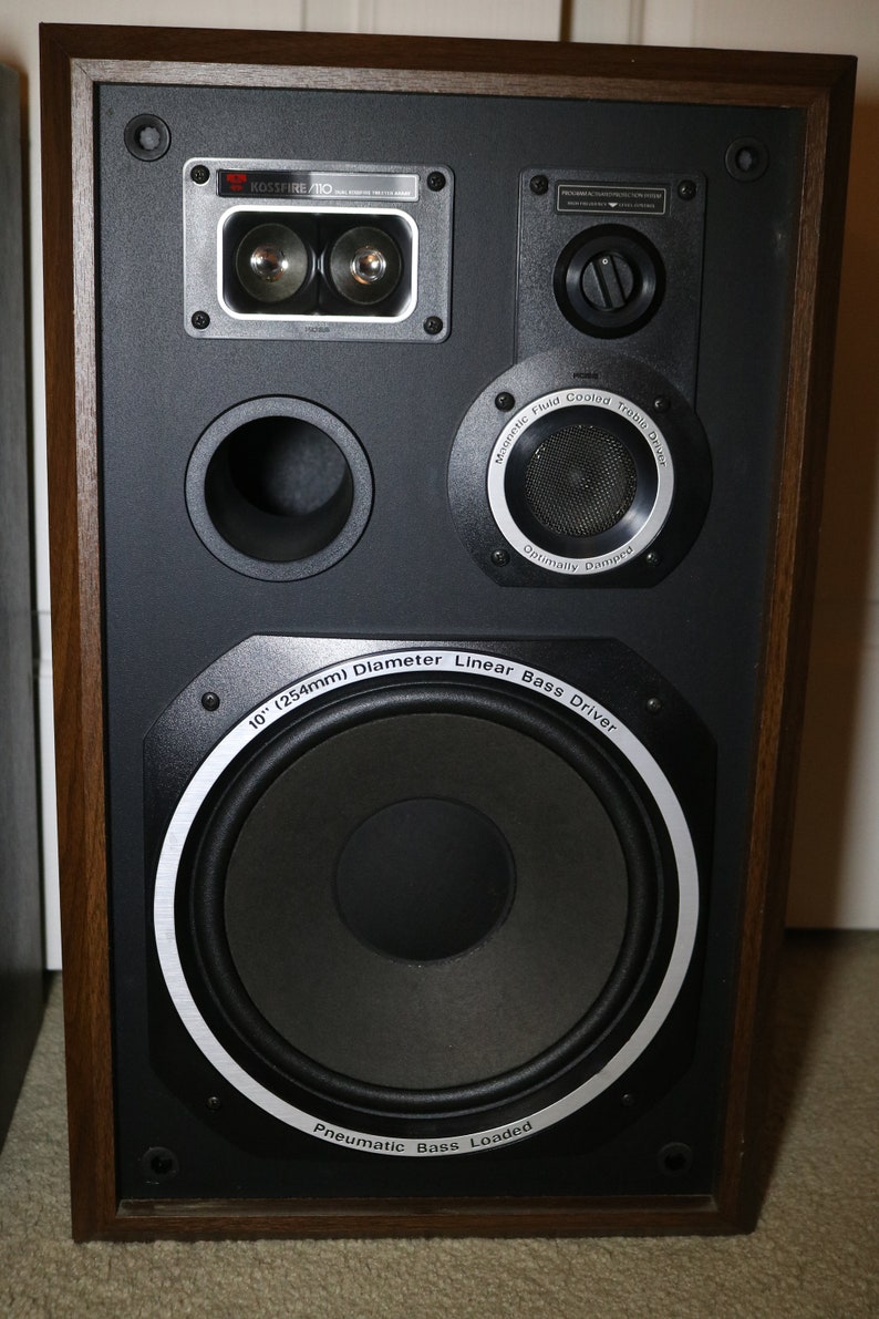 KOSS LOUDSPEAKERS 1989 Kossfire 110 Speakers Connect to Boombox