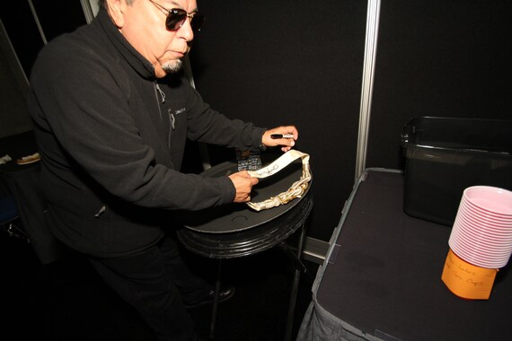 Carolyn Tanner Designer Inc Belt Autographed by Los Lobos (1987) Signed Designer Belt La Bamba With Cassette View 3