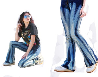 INTERNATIONAL MALE Jeans Pants Women Vintage 1980s Acid Wash Skinny Denim Faded Size S/M