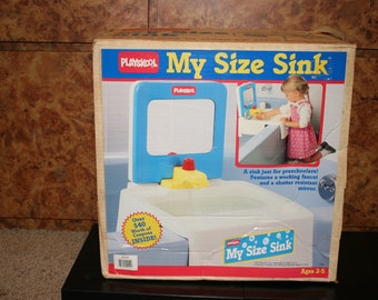 My Size Sink (1987) Playskool Vintage 1980's Playset Toddler Kid Near Mint In Box Play Skool Toy