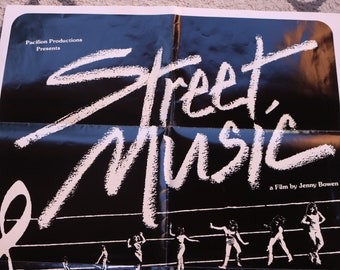 Street Music (1981) Movie Film Poster Vintage 80s Richard Bowen Screenplay byJenny Bowen Elizabeth Daily Larry Breeding Ned Glass