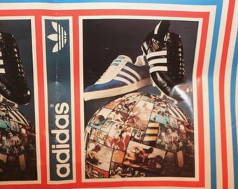 Adidas 1980s School Book COVER Futbol Cleats Vintage Sneakers Super Grip New Kareem Abdul Jabbar Adimatic Superstar Country Adi Dassler