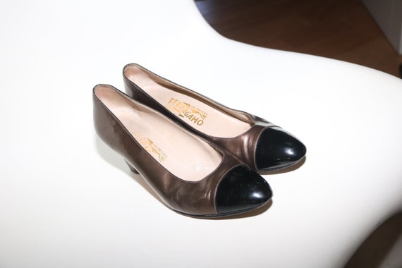 Salvatore Ferragamo PUMPS 1980s-1990s Size 7.5 Wo… - image 4