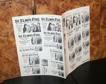 St. Elmo's Fire (1985) Movie Mini Ad Sheet Vintage 80s Advertising Poster Rob Lowe Demi Moore Emilio Estevez Ally Sheedy Andrew McCarthy