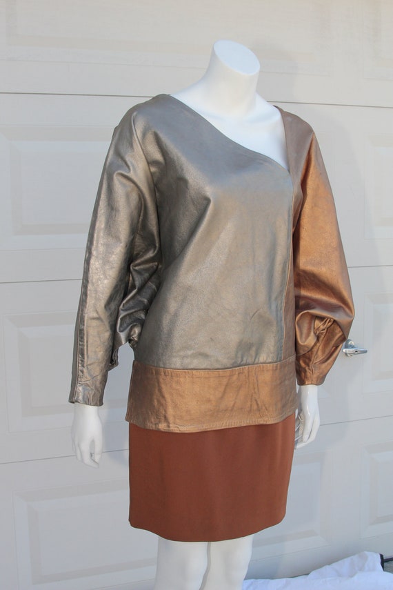 DISCO Shawl Cloak Mantel Custom Couture Gold/Copp… - image 3