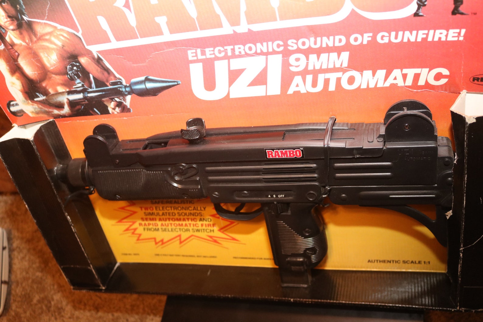 RAMBO 1985 UZI Toy Gun First Blood Sylvester Stallone Etsy