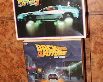 Back to the Future Boardgame + DeLorean time machine Model Kit Michael J. Fox Vintage 1980s-1990s SciFi DMC Car II