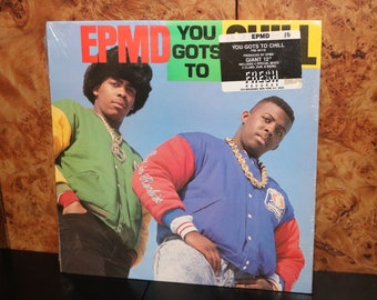 You Gots to Chill (1988) EPMD Record 12" Erick Sermon E Double Parrish Smith "PMD" Parrish Mic Doc Rap Vintage 1980s Hip Hop
