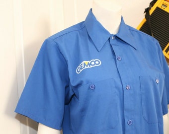e GEMCO Store Uniform 1980s Sales Floor Blue Size Medium Women Shirt Movie Catalog Prop Memco Lucky Stores Sales rep