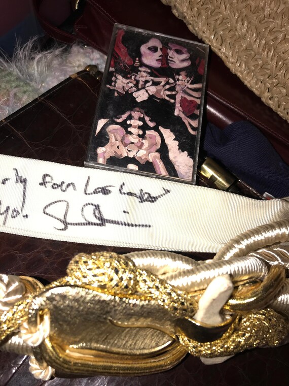 Carolyn Tanner Designer Inc Belt Autographed by Los Lobos (1987) Signed Designer Belt La Bamba With Cassette View 4