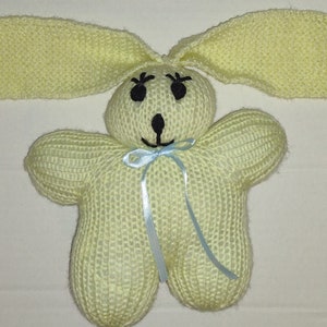 Knitted bunny , yellow