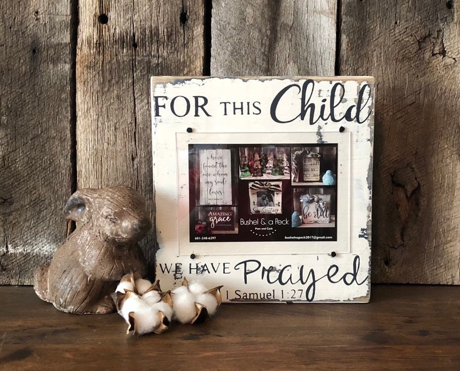 Christian baby gift For this Child We have Prayed Baby Frame Etsy