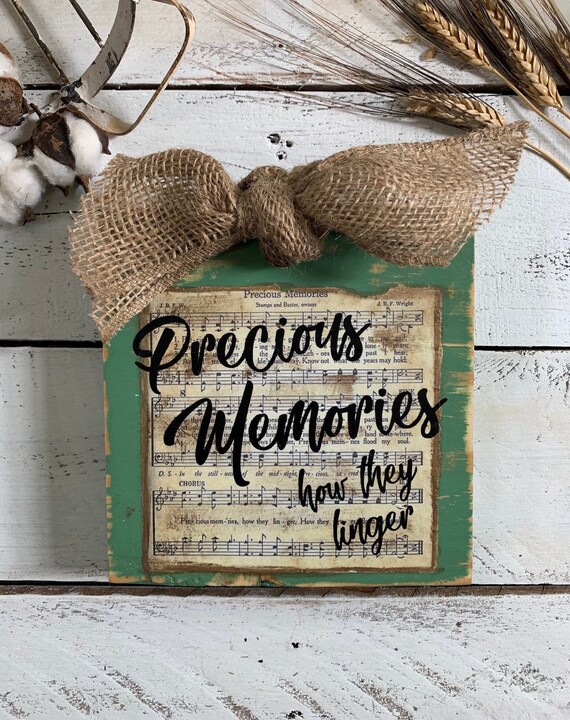 Precious Memories Hymn Sign Inspirational Sign Sheet Music | Etsy