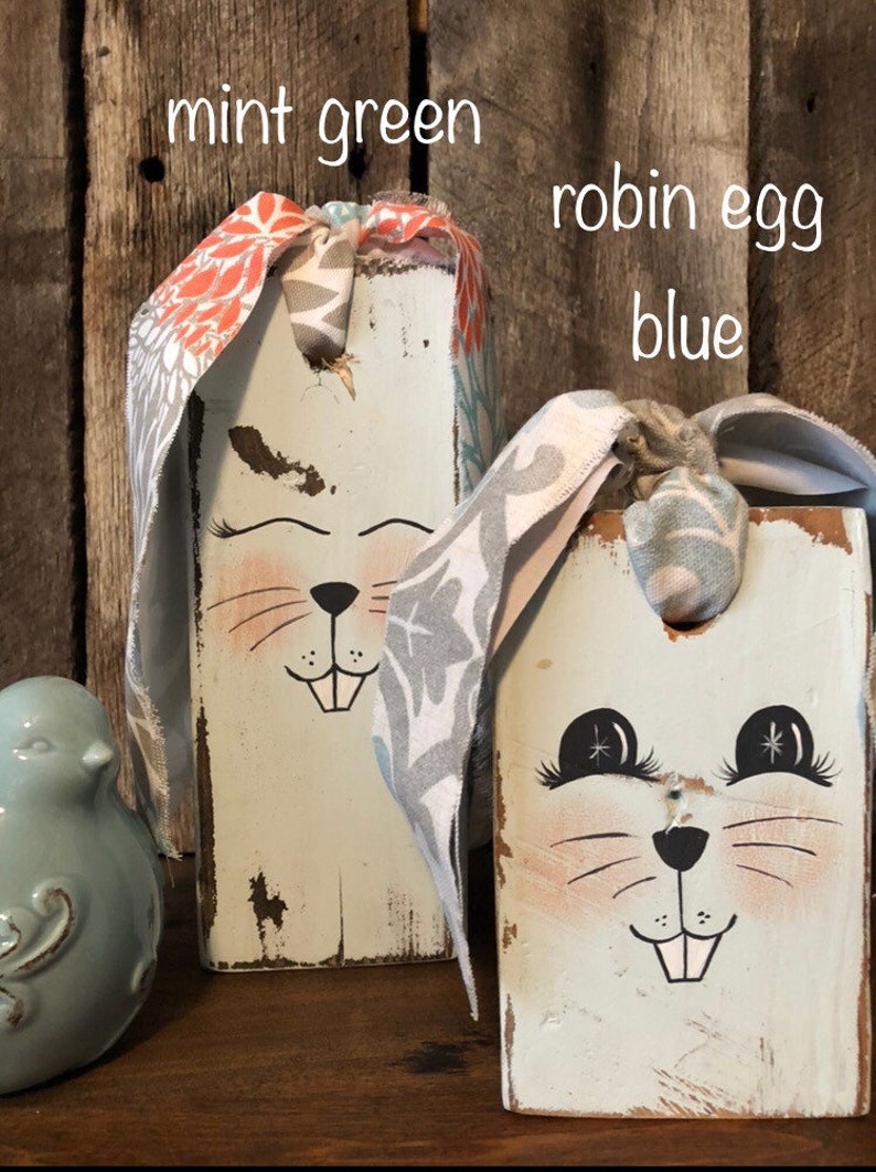 Bunny Rabbit Home Decor Reclaimed Wood Easter Decor Wood Etsy