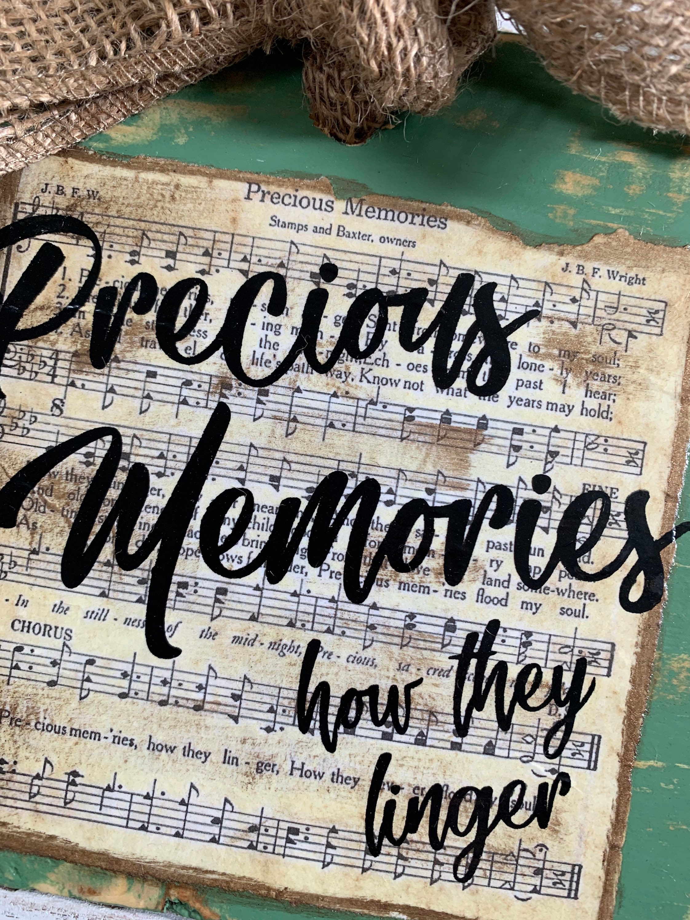 Precious Memories Hymn Sign Inspirational Sign Sheet Music | Etsy