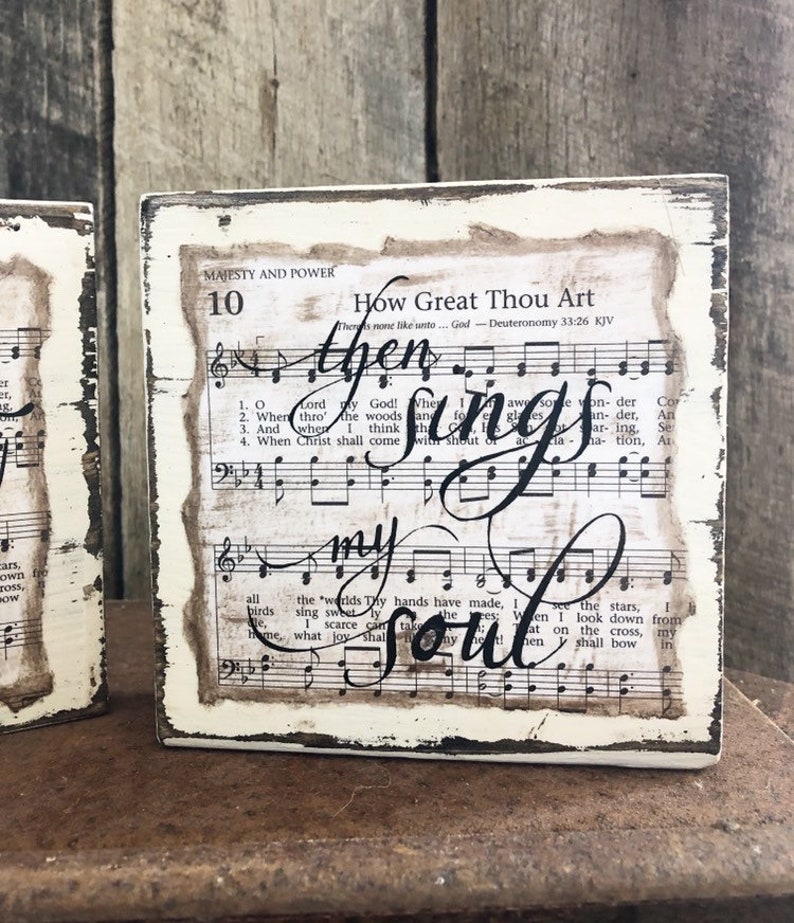 How Great Thou Art Hand Painted Hymn Distressed - Etsy
