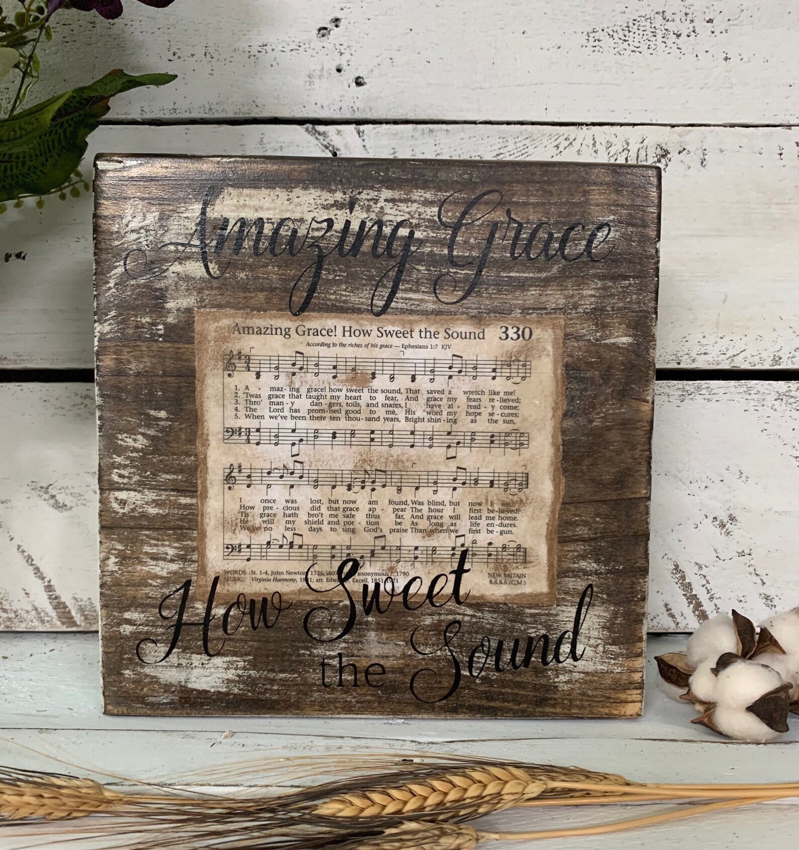 Amazing Grace Hand Painted Home Decor Inspirational Sign Etsy