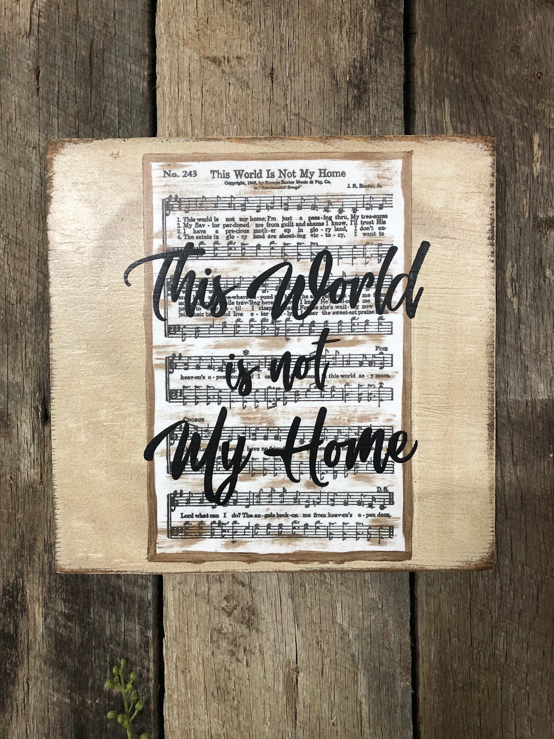 This World Is Not My Home hand painted hymn sign Etsy