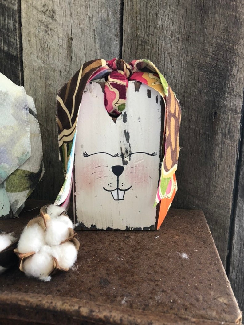Bunny Rabbit Home Decor Reclaimed Wood Easter Decor Wood Etsy