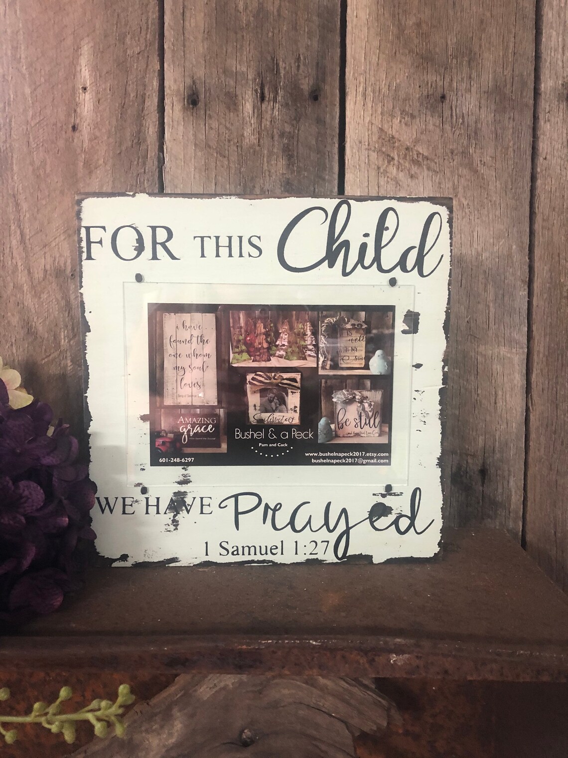 Christian baby gift For this Child We have Prayed Baby Frame Etsy