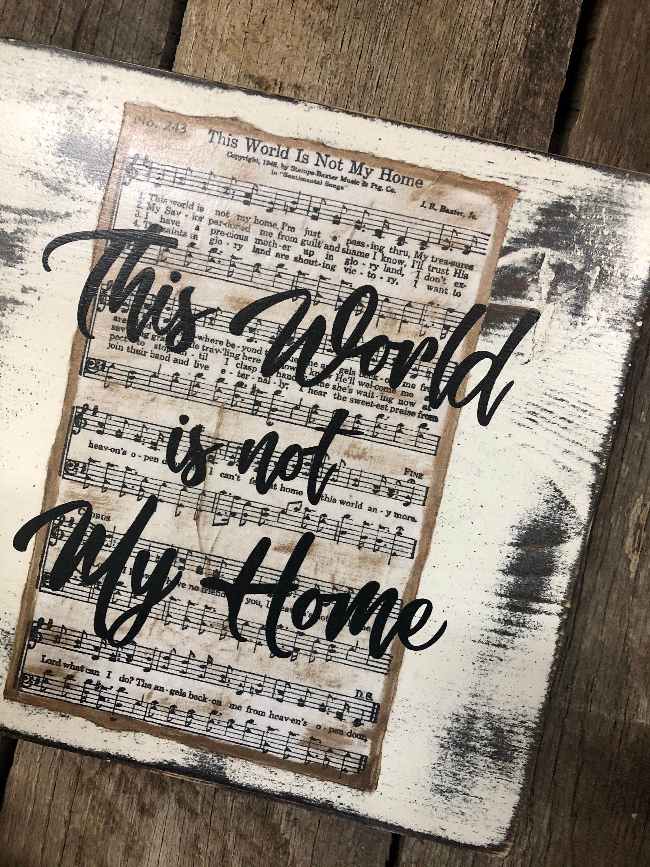 This World Is Not My Home hand painted hymn sign Etsy