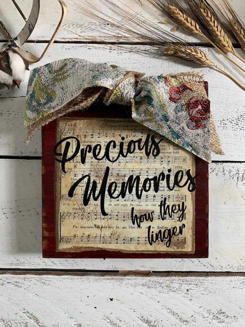Precious Memories Hymn Sign Inspirational Sign Sheet Music - Etsy