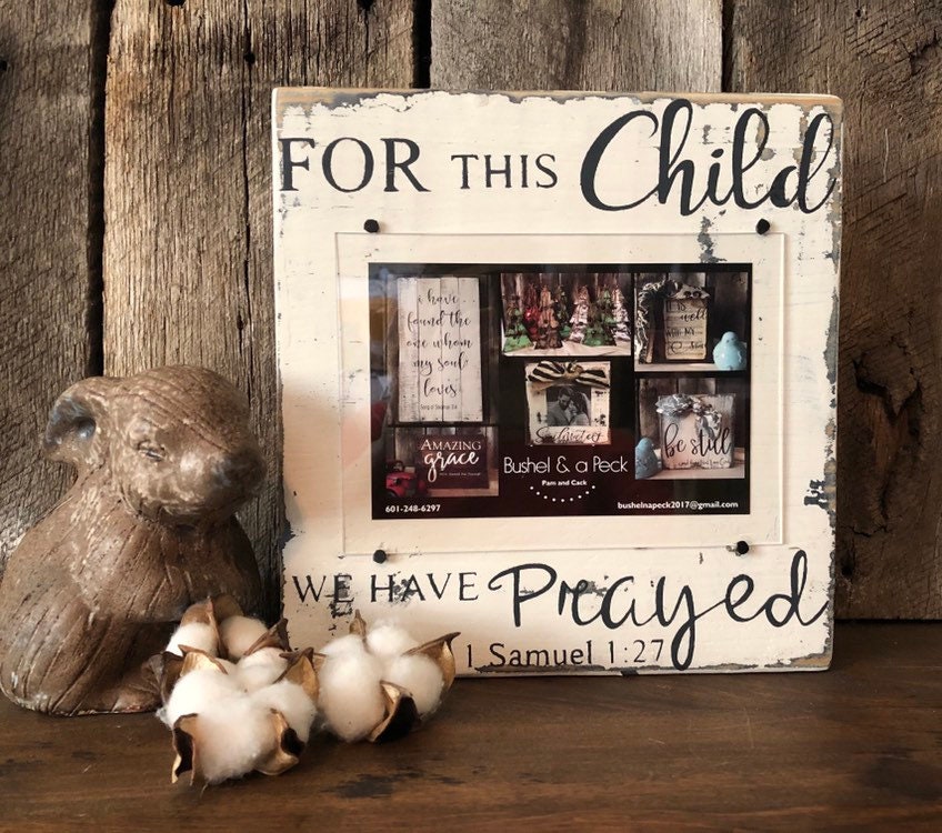 Christian baby gift For this Child We have Prayed Baby Frame Etsy