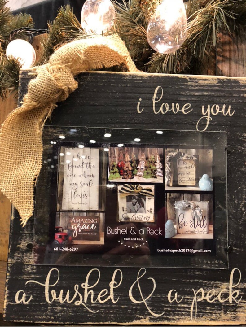 I love you a Bushel and a Peck Wood Block Picture Frame Etsy