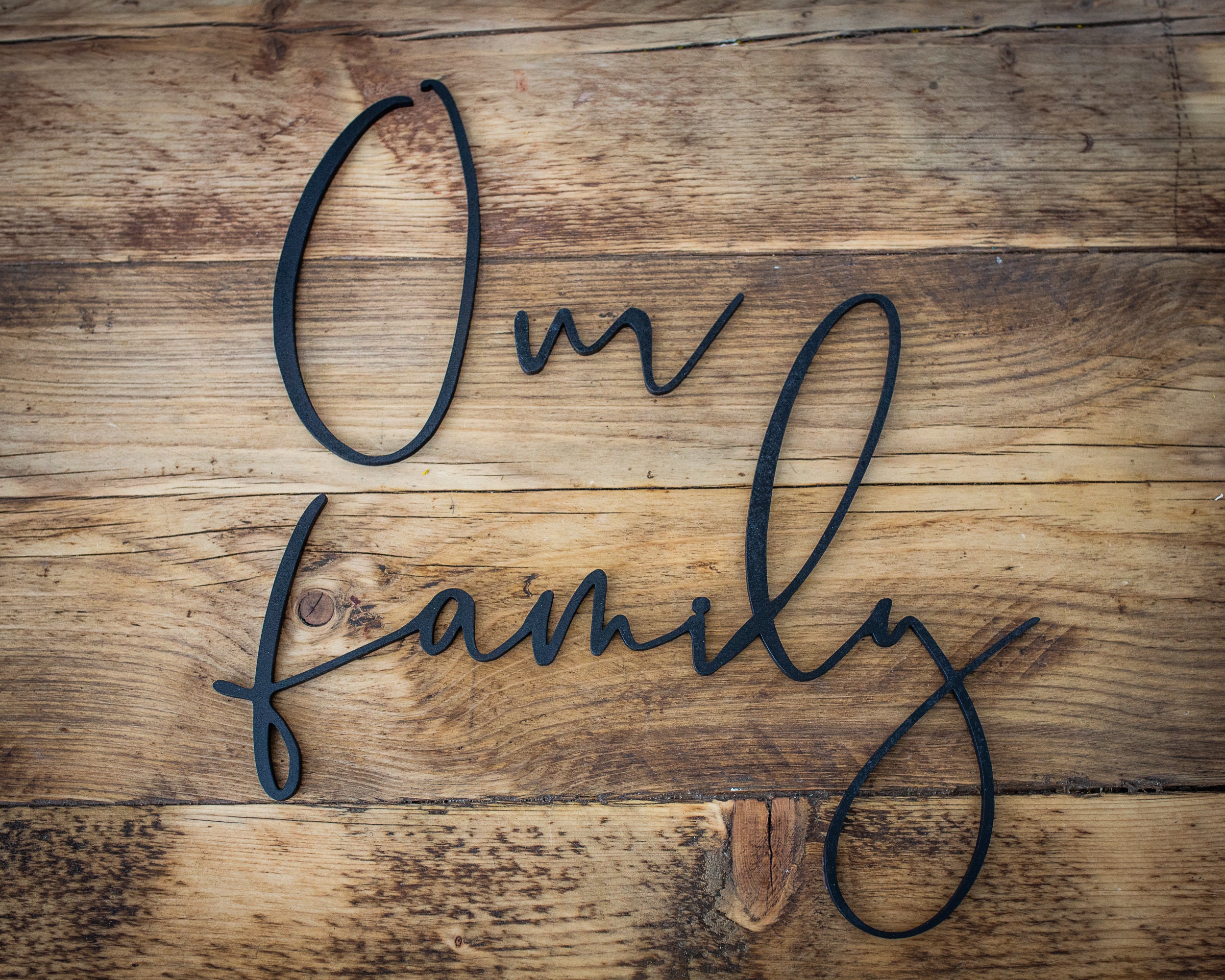 Our family wooden wall sign Etsy