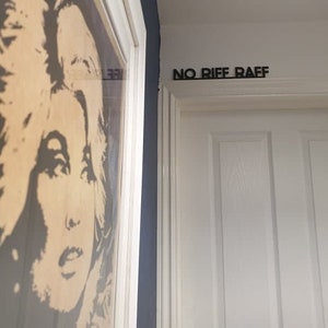 NO RIFF RAFF Adorno de puerta de hipopótamo pequeño