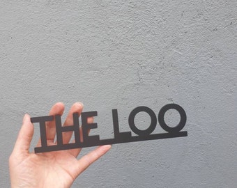 THE LOO toilet door sign, original Little Hippo Door Topper